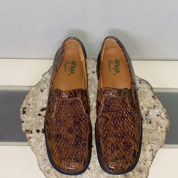 HELLE Comfort by Romu’s Leather Croc Embossed SlipOn Loafer-Sz 42 (US 11-11.5) - Picture 2 of 14